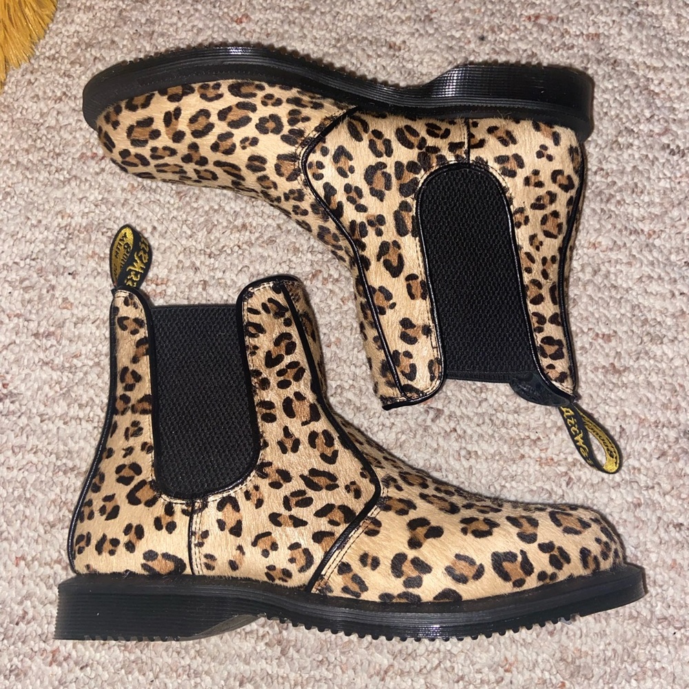 Dr Martens Flora Leopard Chelsea Boots